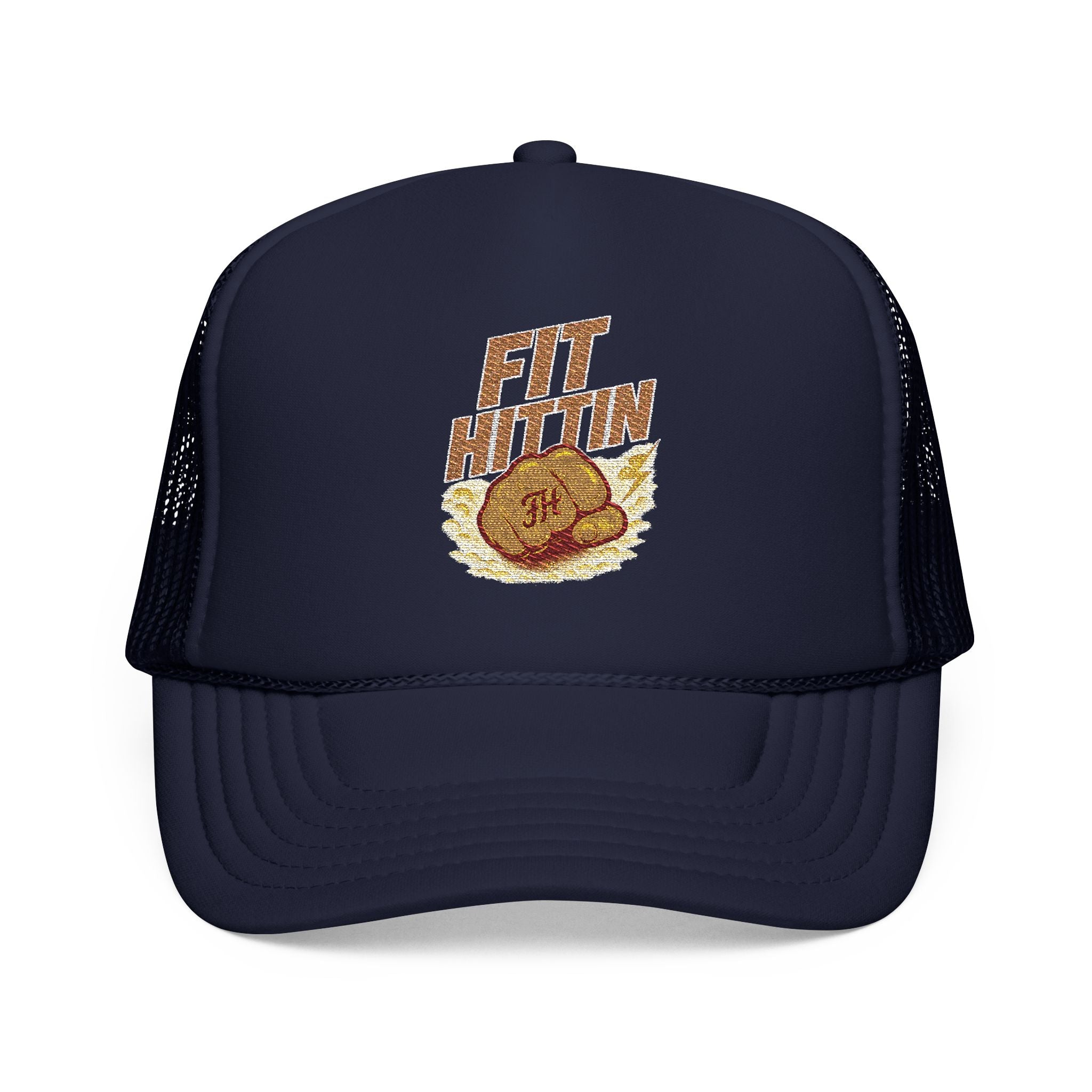 Fried Chicken Foam Trucker Hat — Embroidered “Eat Chicken” Retro Badge