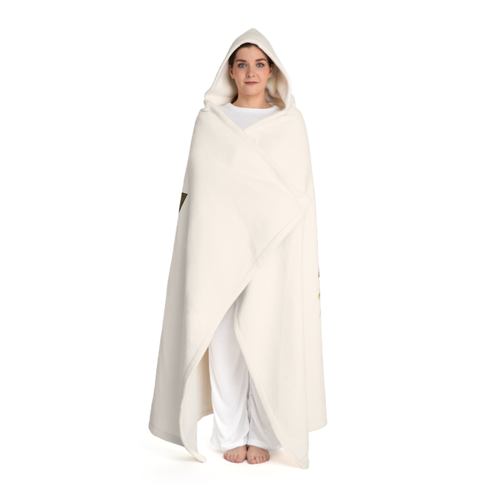 Hooded Sherpa Blanket Cape — Plush Fleece Hooded Throw for Cozy Lounging