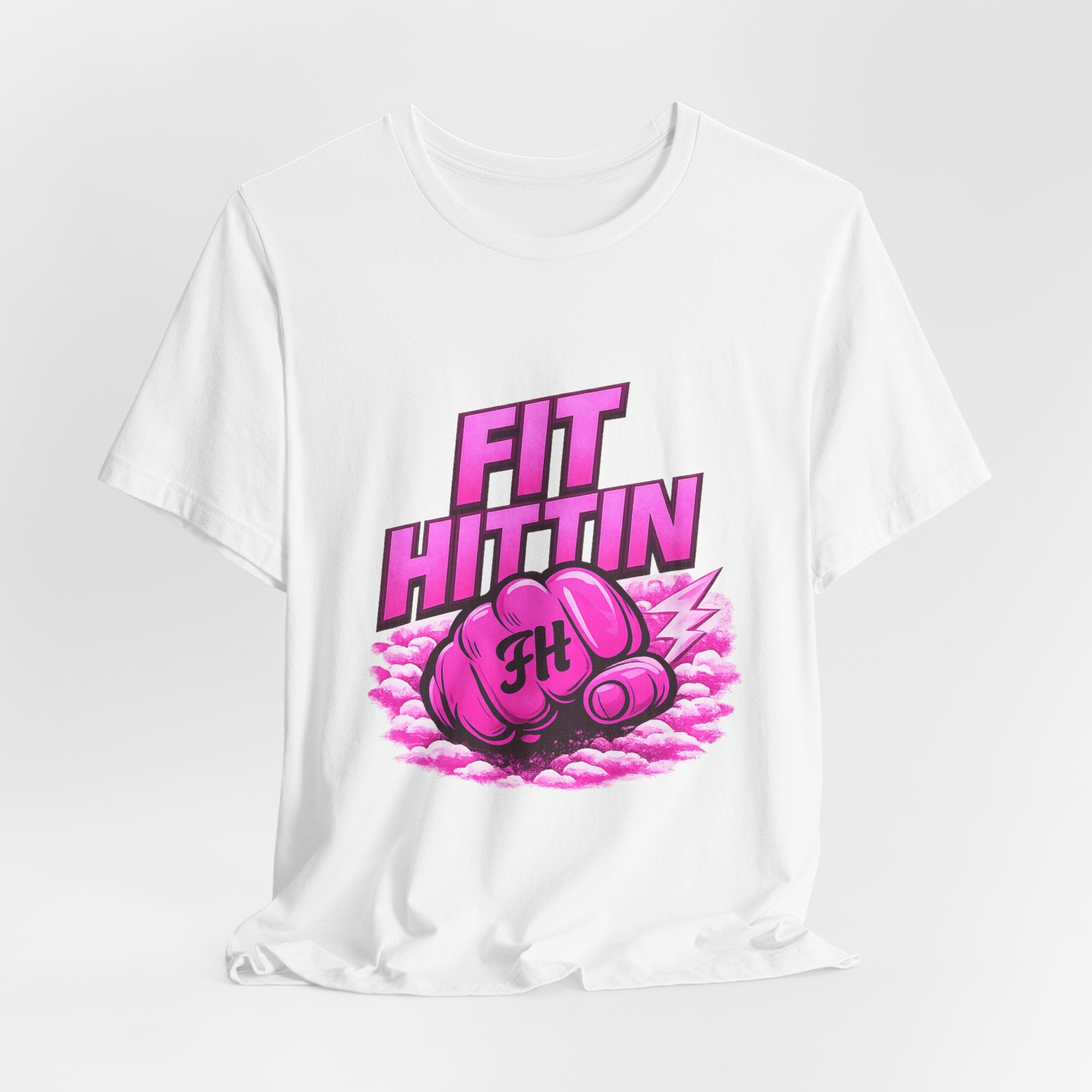 Fit Hittin Boxing Tee — Pink Glove Fitness Graphic T-Shirt