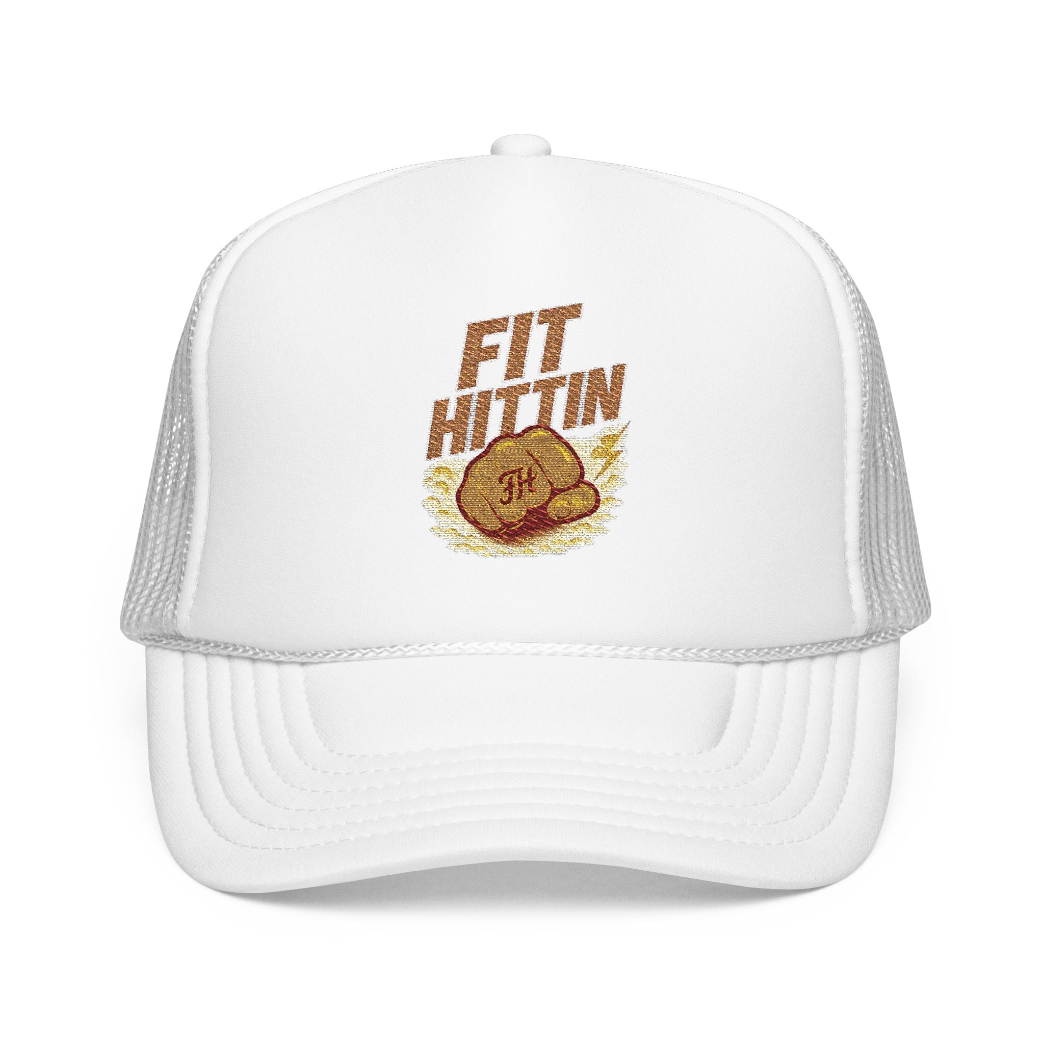 Fried Chicken Foam Trucker Hat — Embroidered “Eat Chicken” Retro Badge