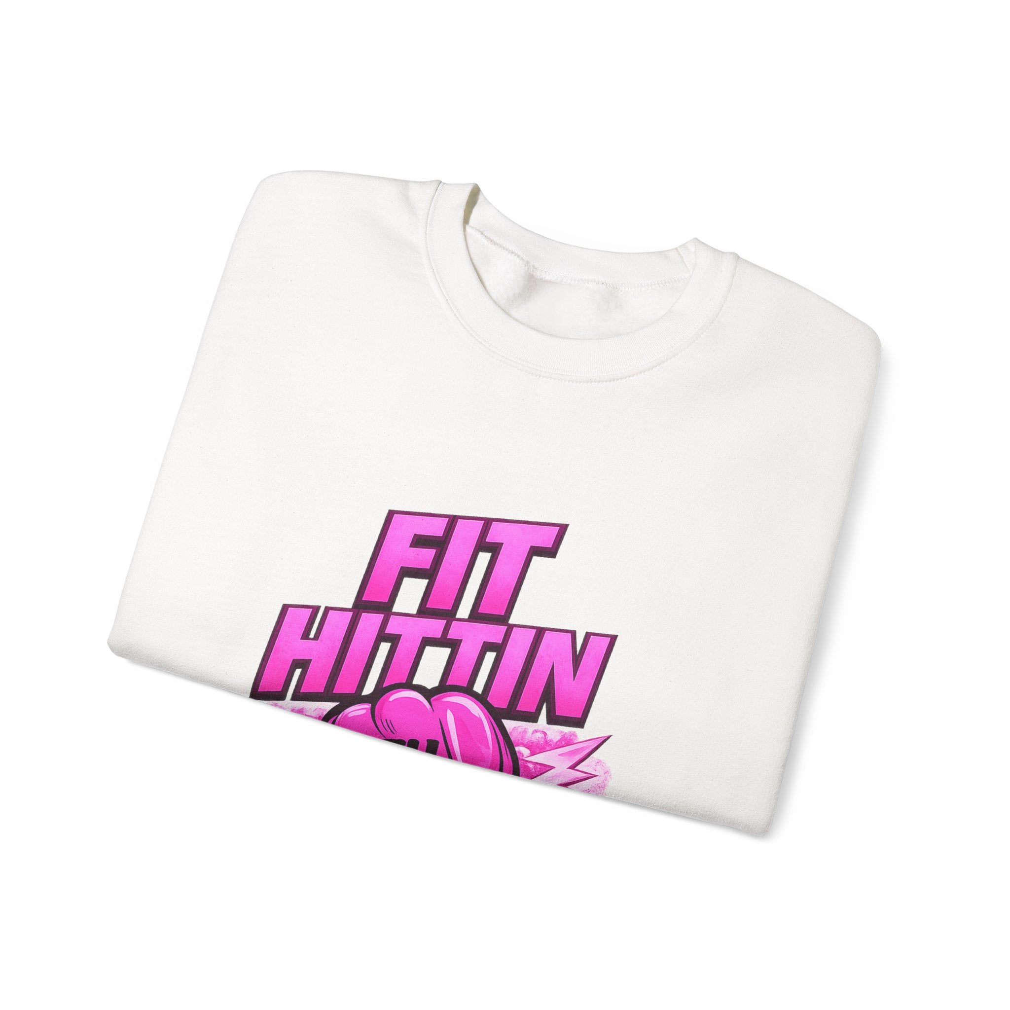 Fit Hittin Boxing Crewneck Sweatshirt — Pink Gloves Graphic
