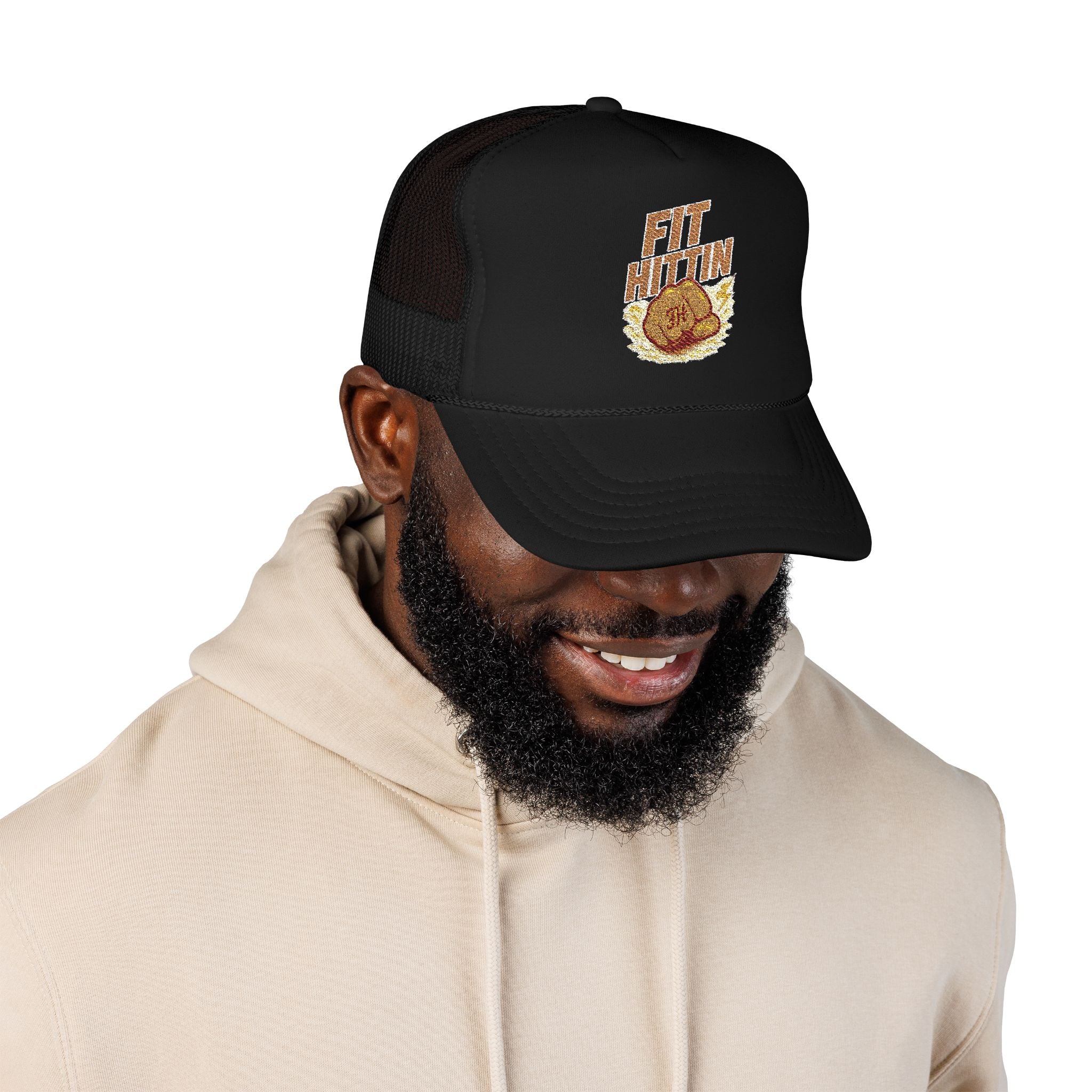 Fried Chicken Foam Trucker Hat — Embroidered “Eat Chicken” Retro Badge