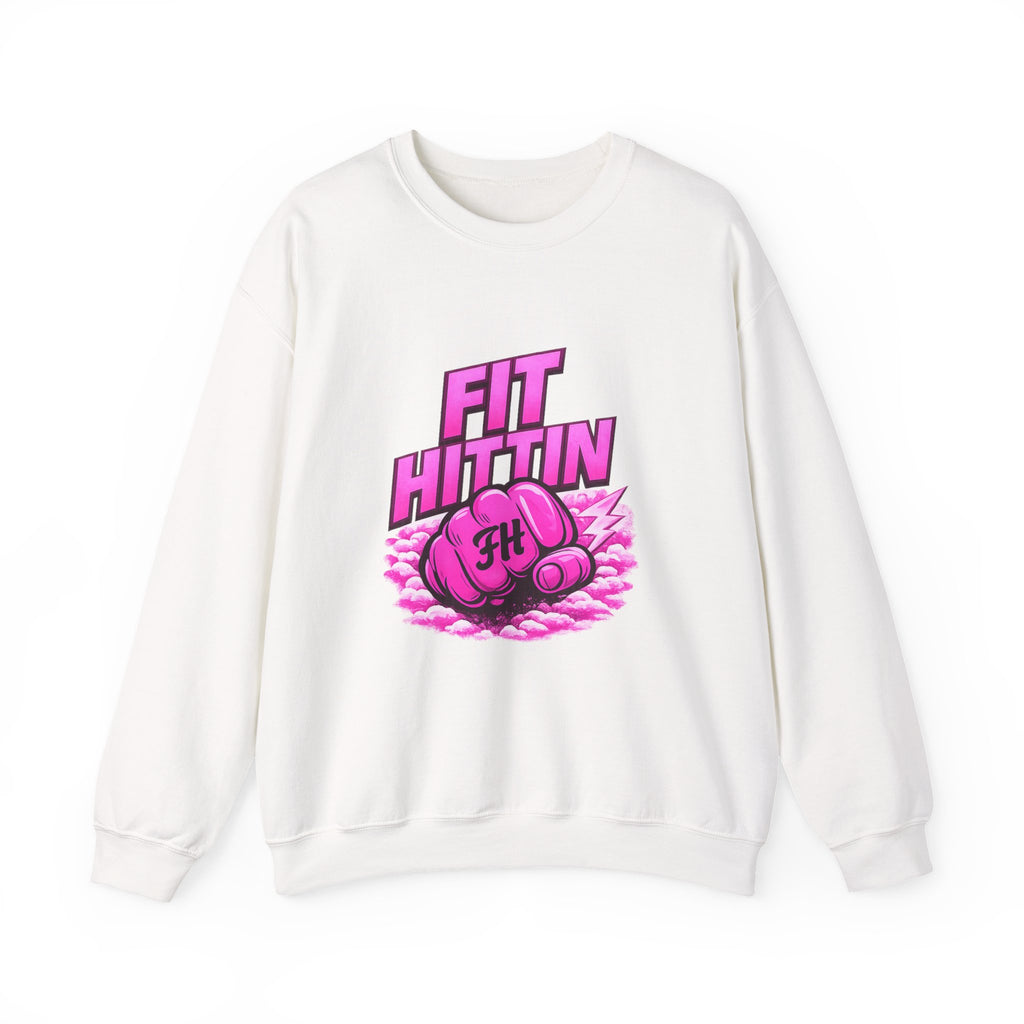 Fit Hittin Boxing Crewneck Sweatshirt — Pink Gloves Graphic