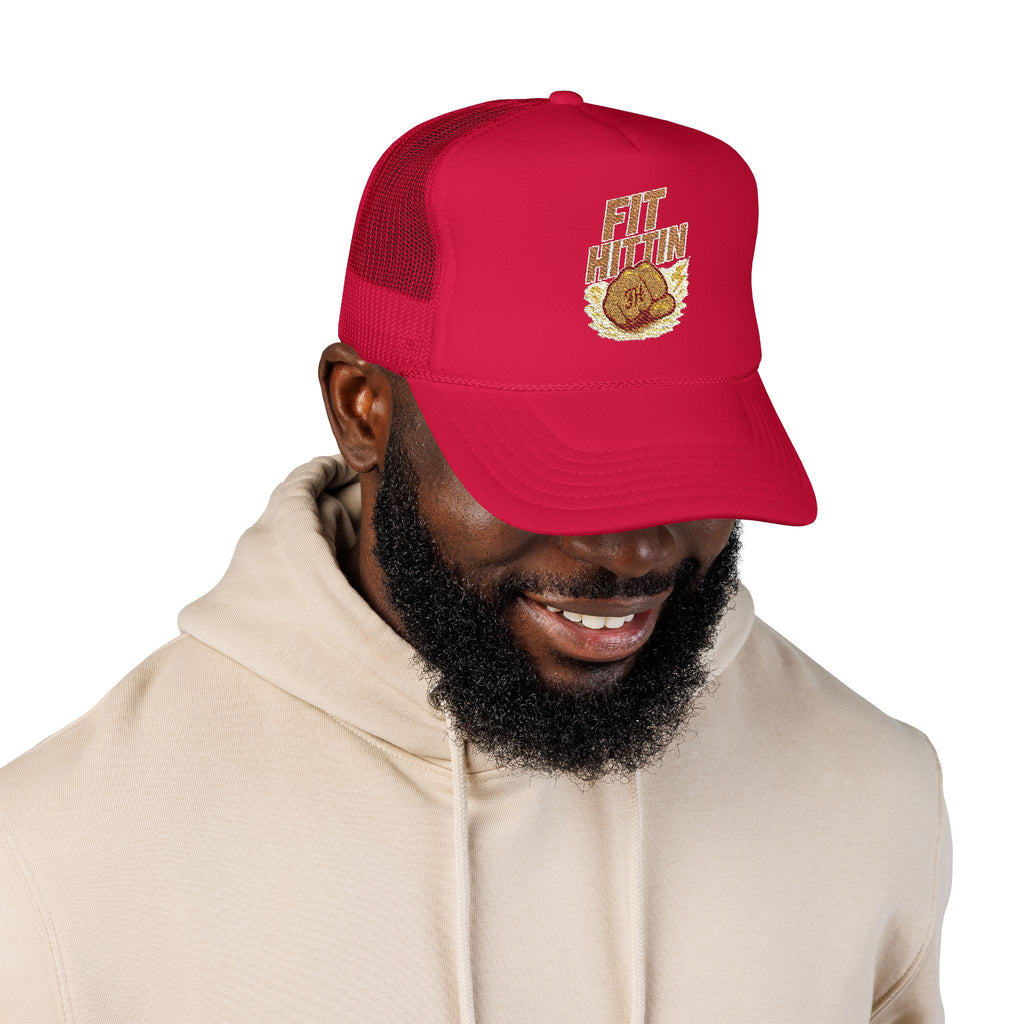Fried Chicken Foam Trucker Hat — Embroidered “Eat Chicken” Retro Badge