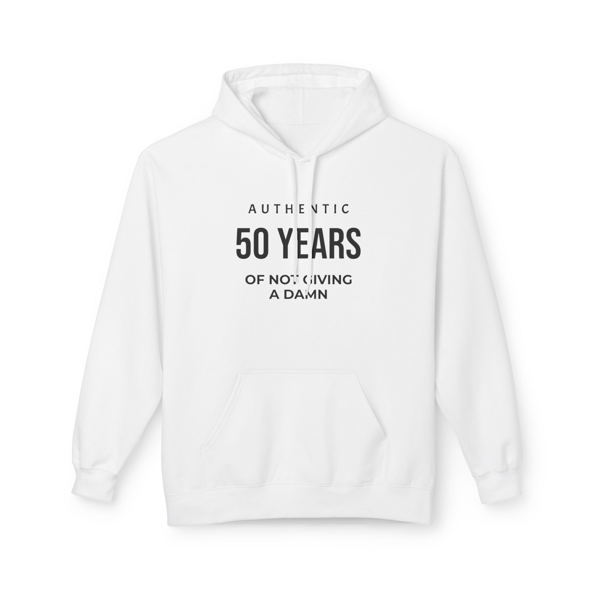 50 Years of Not Giving a Damn Hoodie — 'Fit Hittin' Boxing Graphic Back