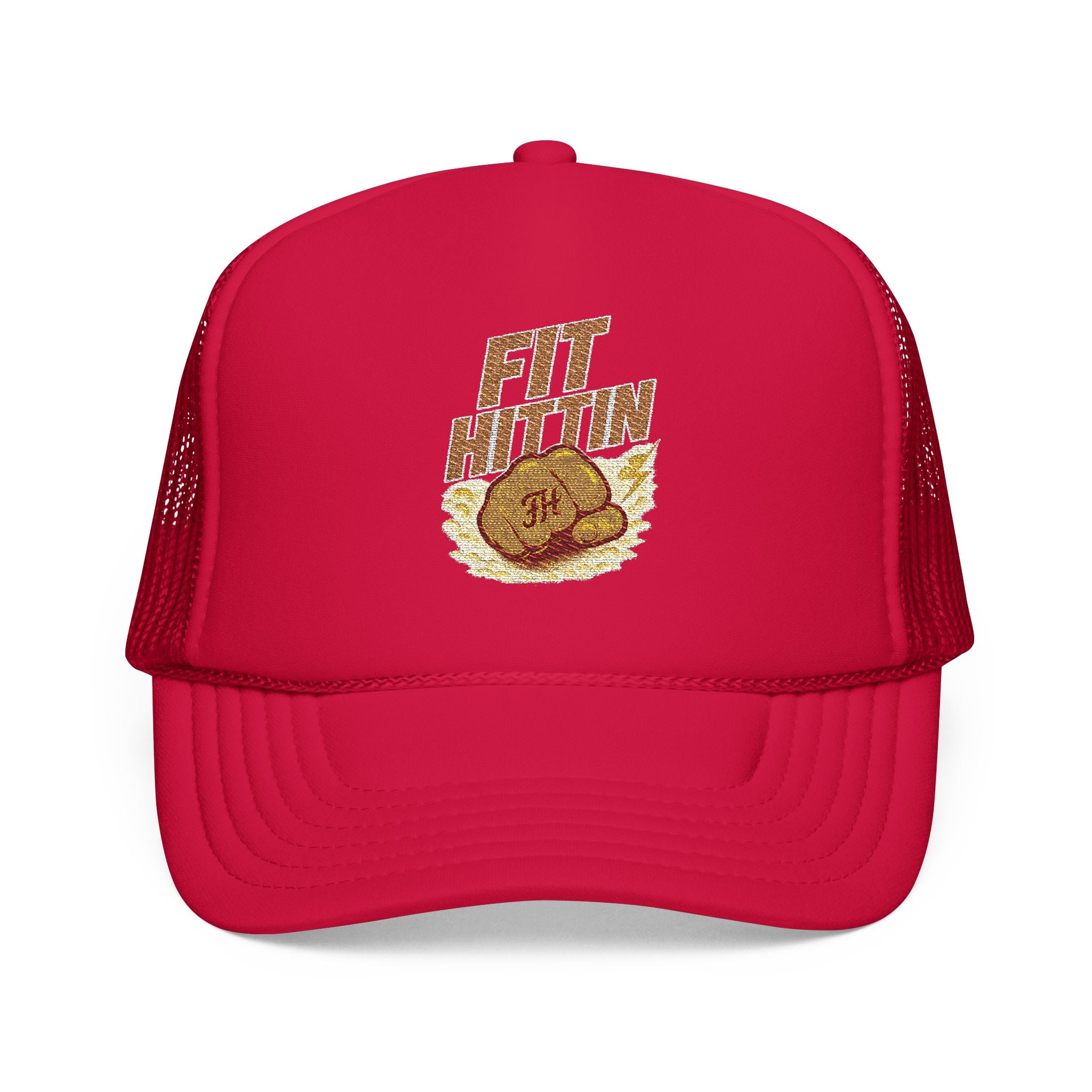 Fried Chicken Foam Trucker Hat — Embroidered “Eat Chicken” Retro Badge