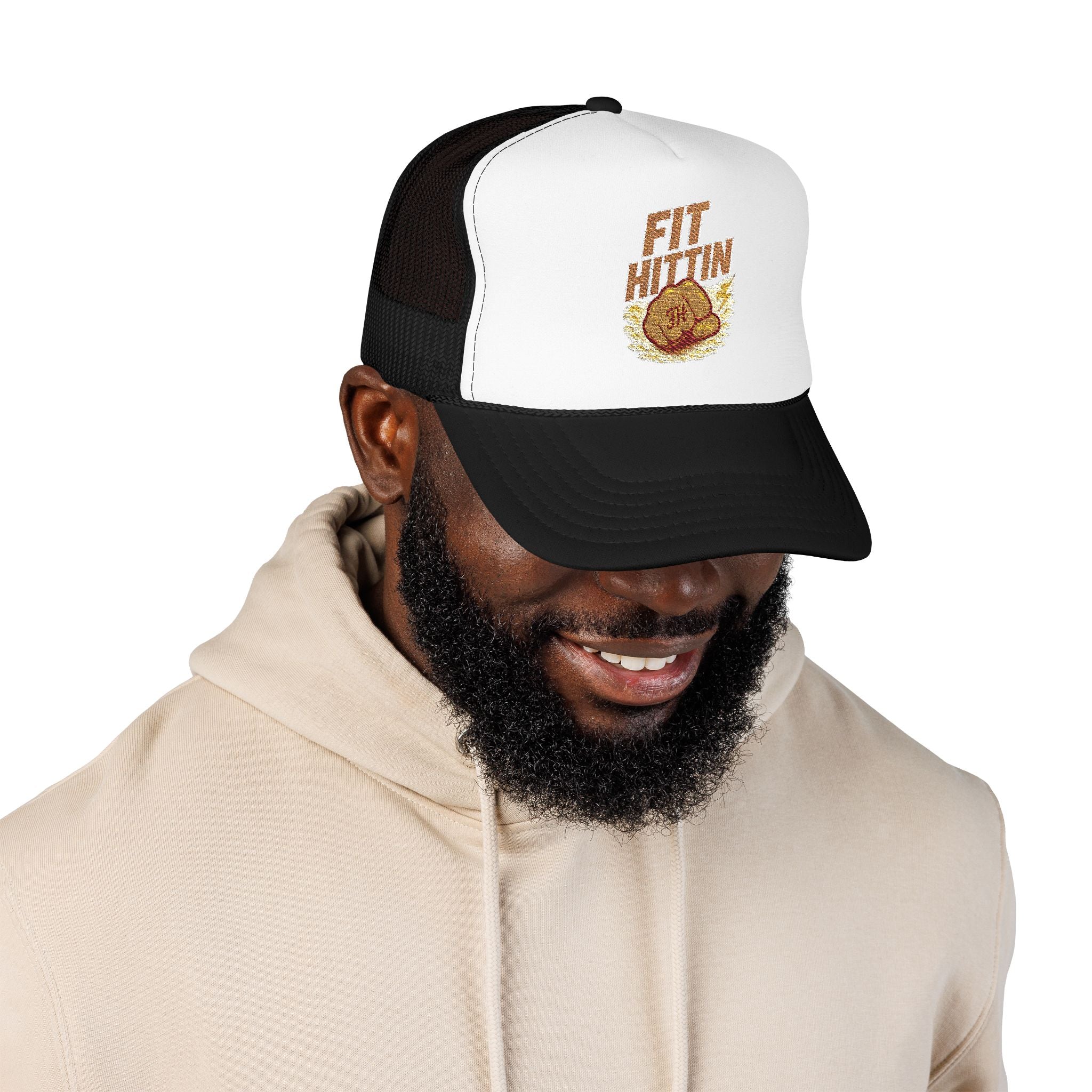 Fried Chicken Foam Trucker Hat — Embroidered “Eat Chicken” Retro Badge