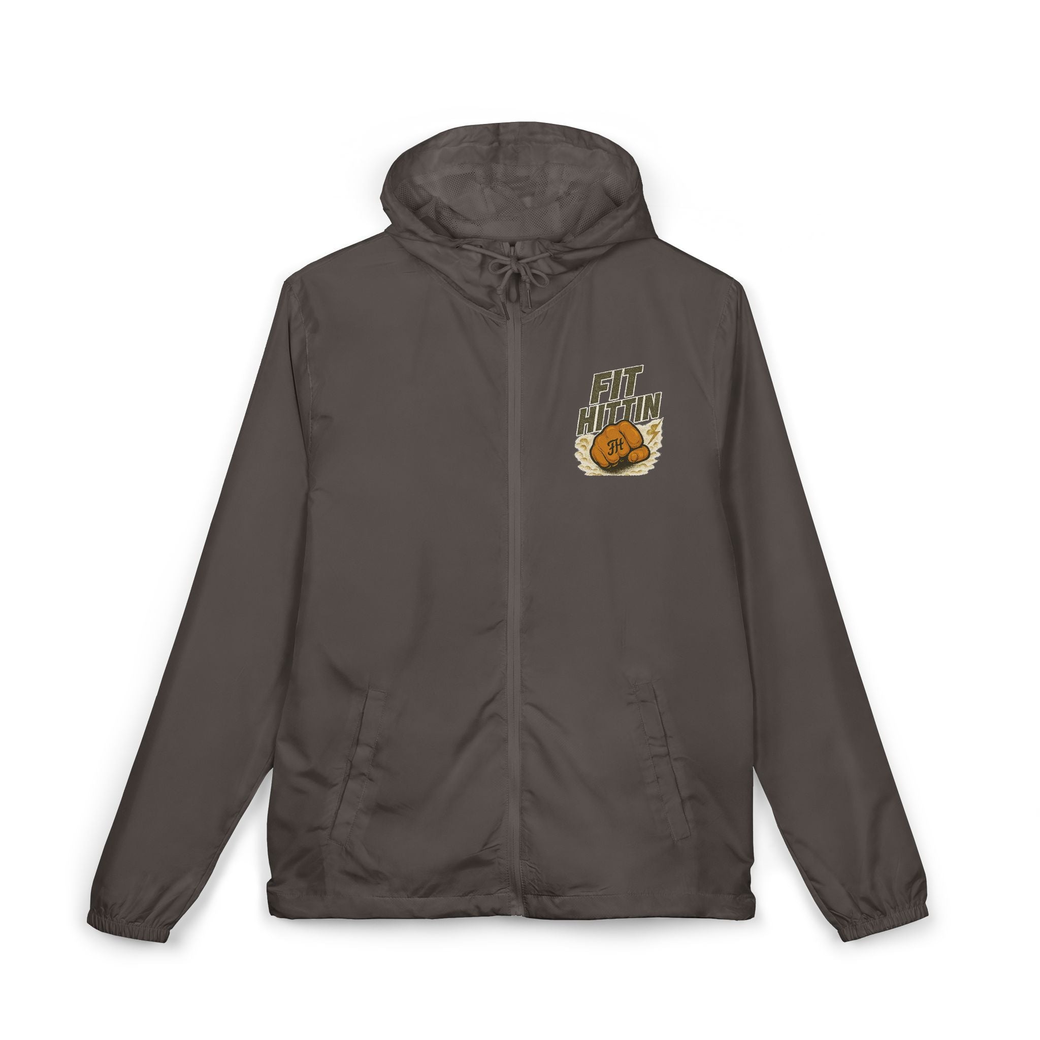 Windbreaker Jacket — "Fit N' Hitin" Basketball Graphic