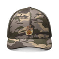 Camo Trucker Hat — Embroidered Sunflower Patch Cap