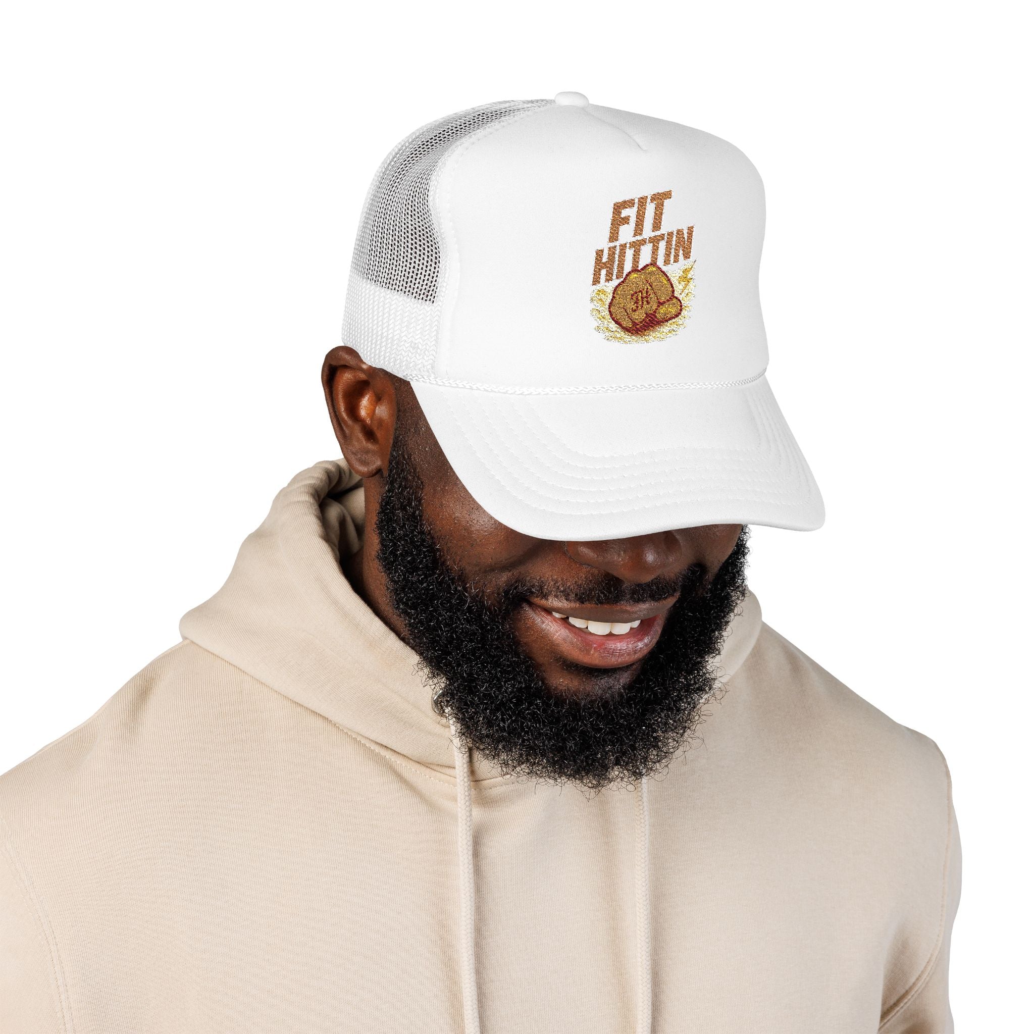 Fried Chicken Foam Trucker Hat — Embroidered “Eat Chicken” Retro Badge
